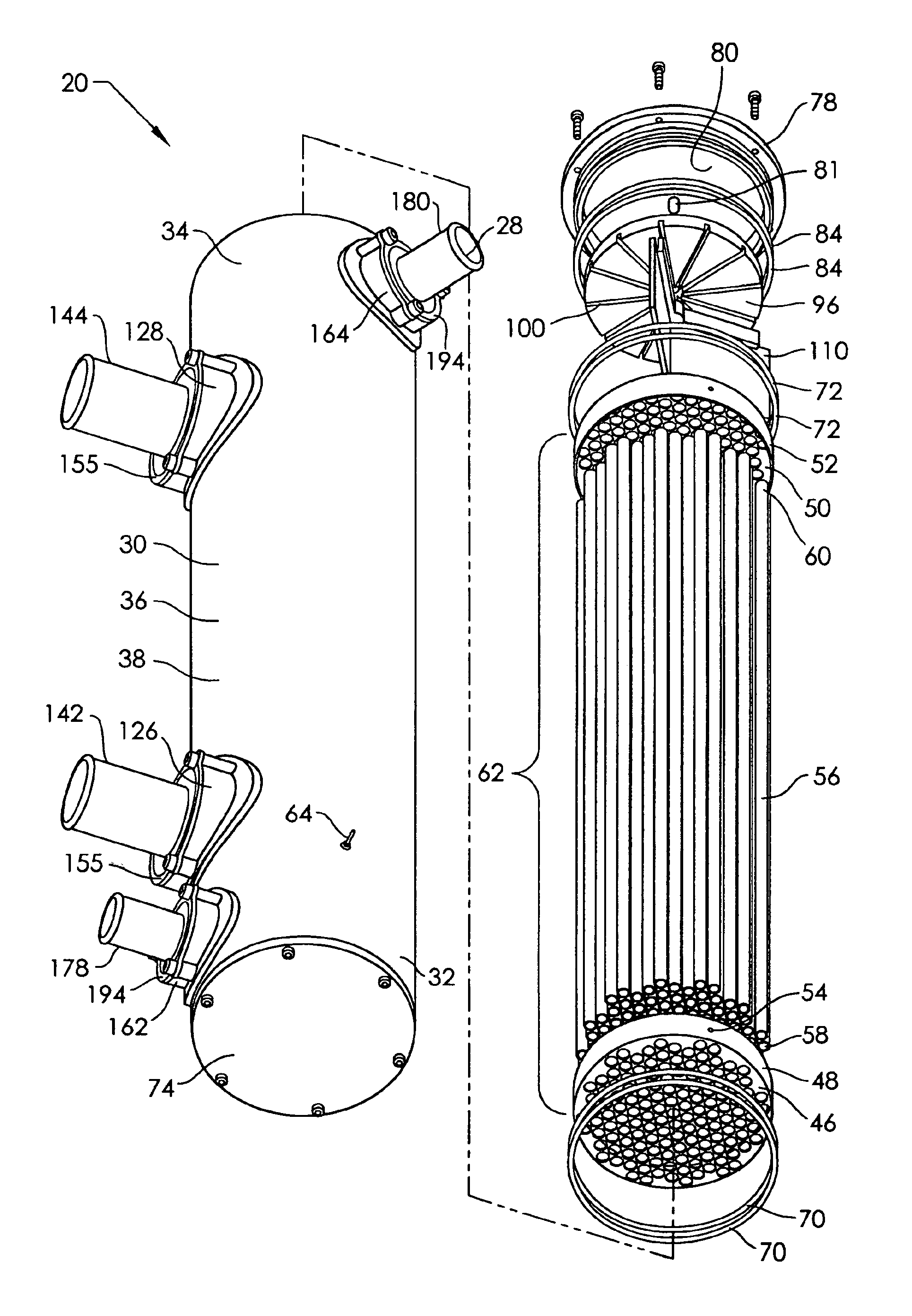 Plastic heat exchanger