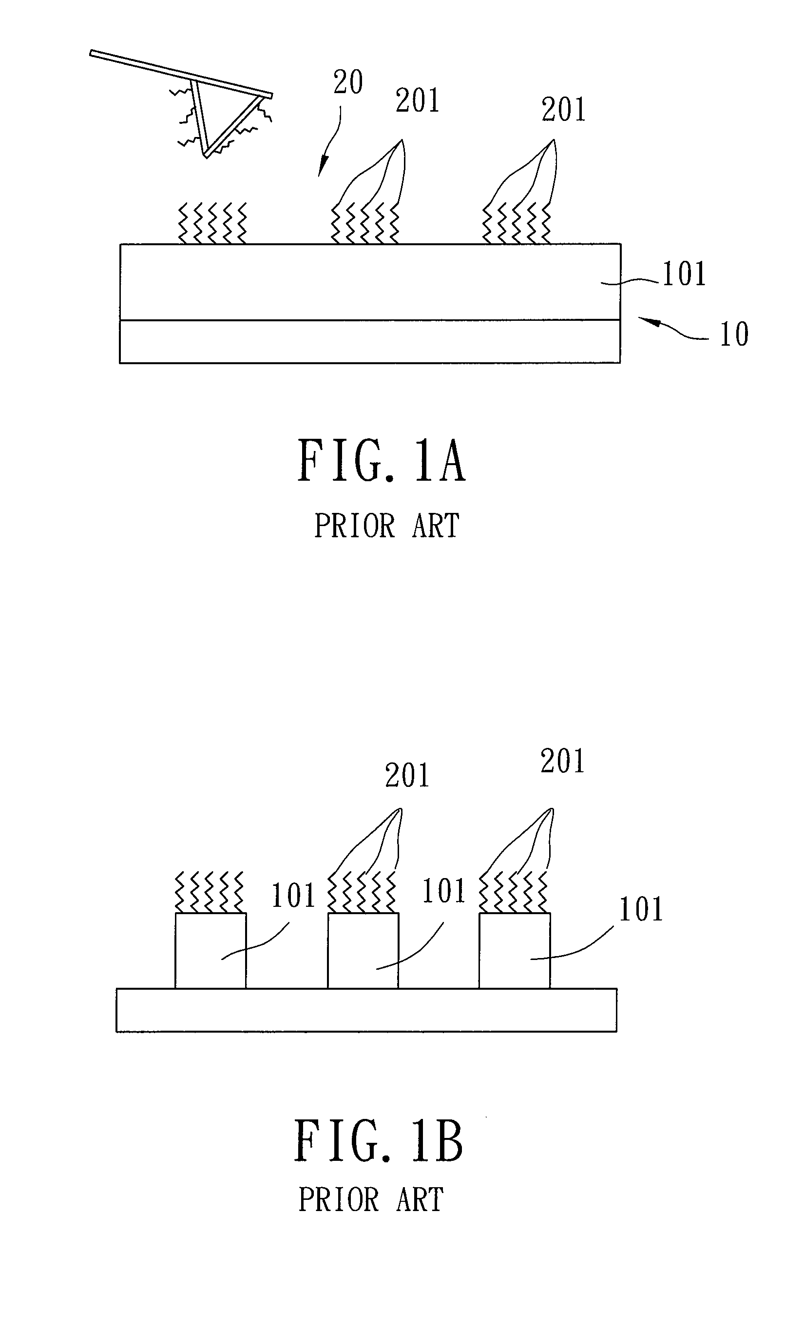 Method for making a desired pattern of a metallic nanostructure of a metal