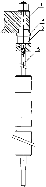 Connecting method of displacement transducer magnetic head and connecting jackcatch