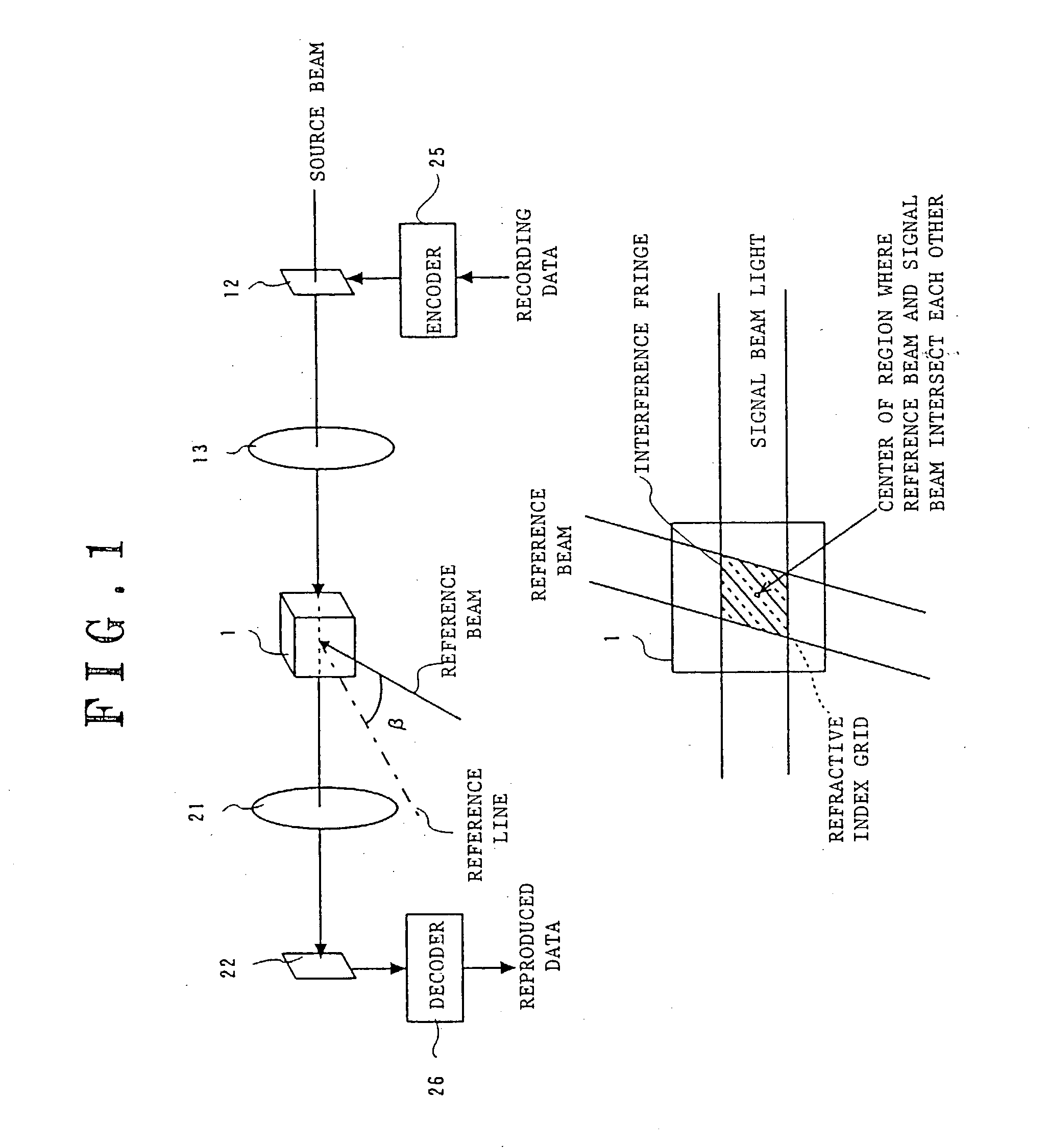 Optical information recording and reproducing apparatus having volume holographic memory