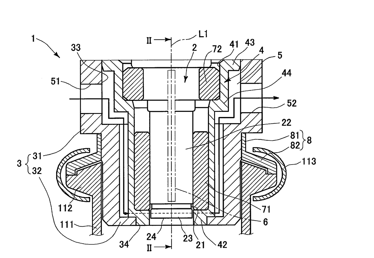 Cooling device for injector