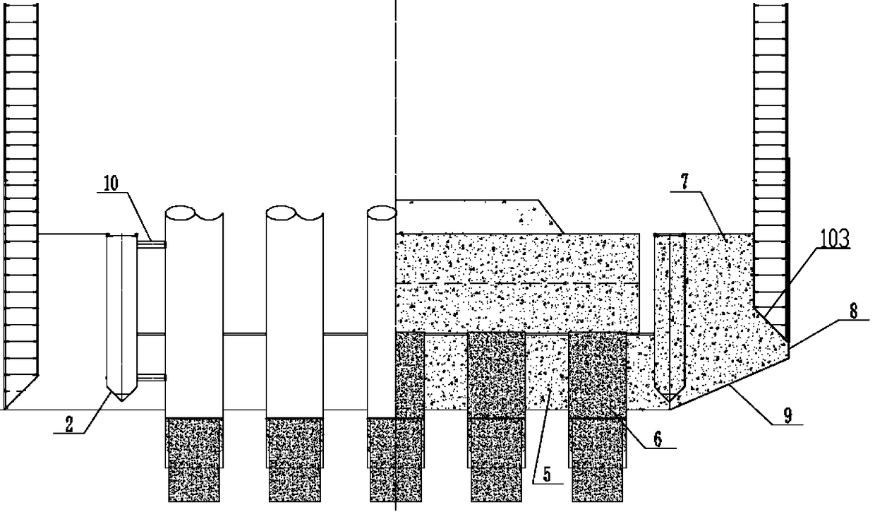 Large coin type compartment cofferdam and construction method