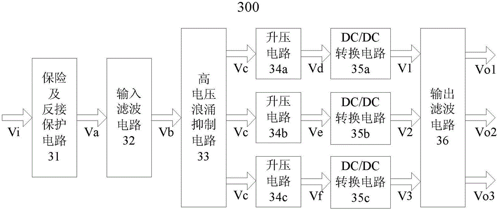 Vehicular computer power supply and surge voltage suppression method thereof