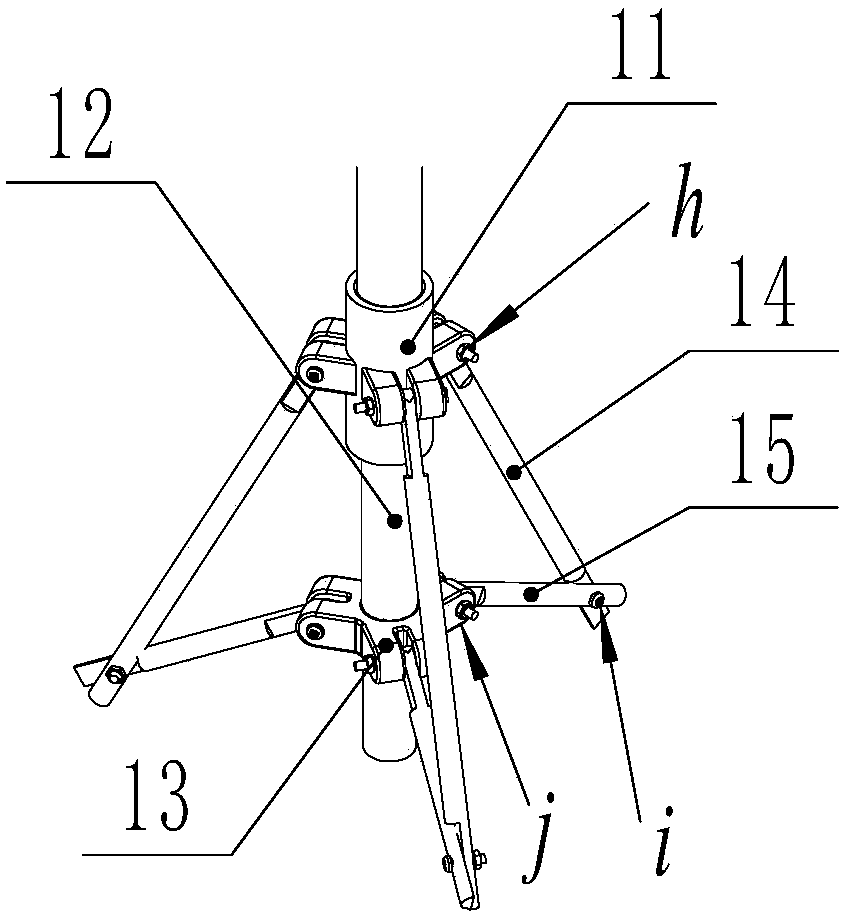 Statically-indeterminate multifunctional walking stick with variable supporting point