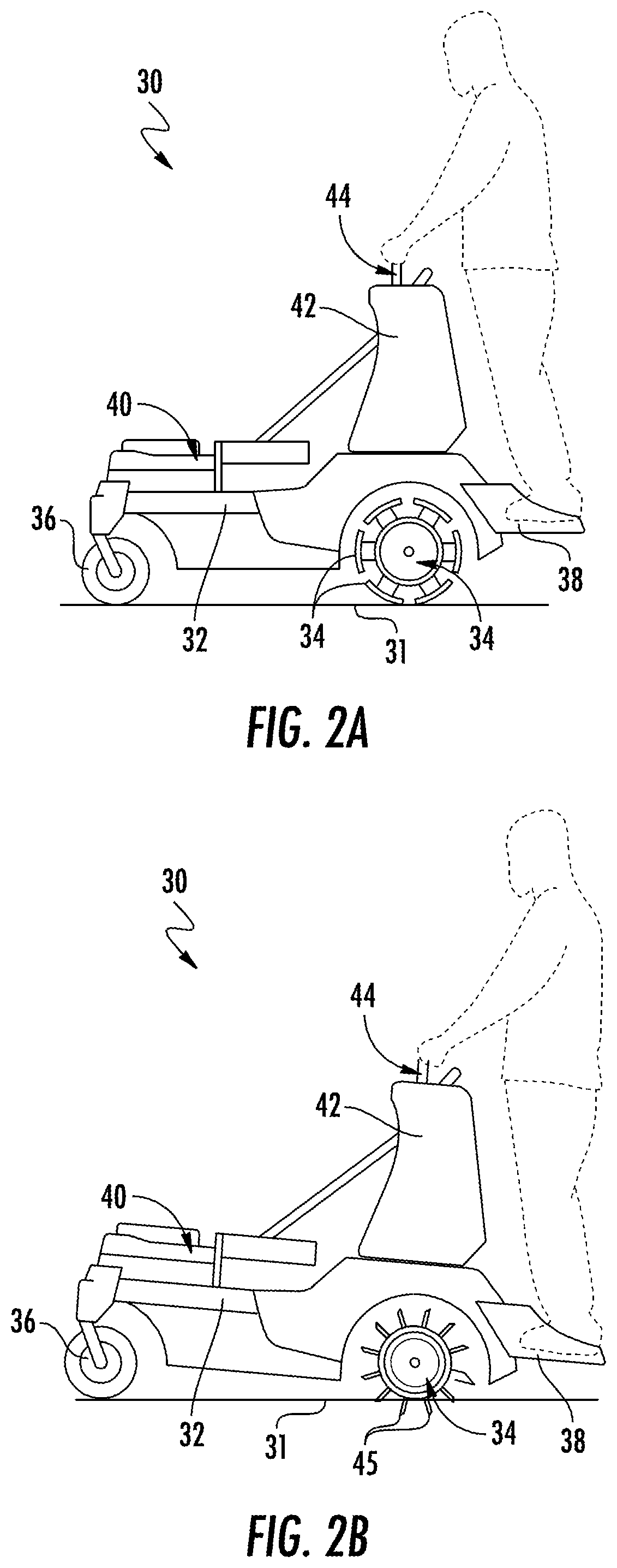 Stand-on outdoor power equipment for aerating soil