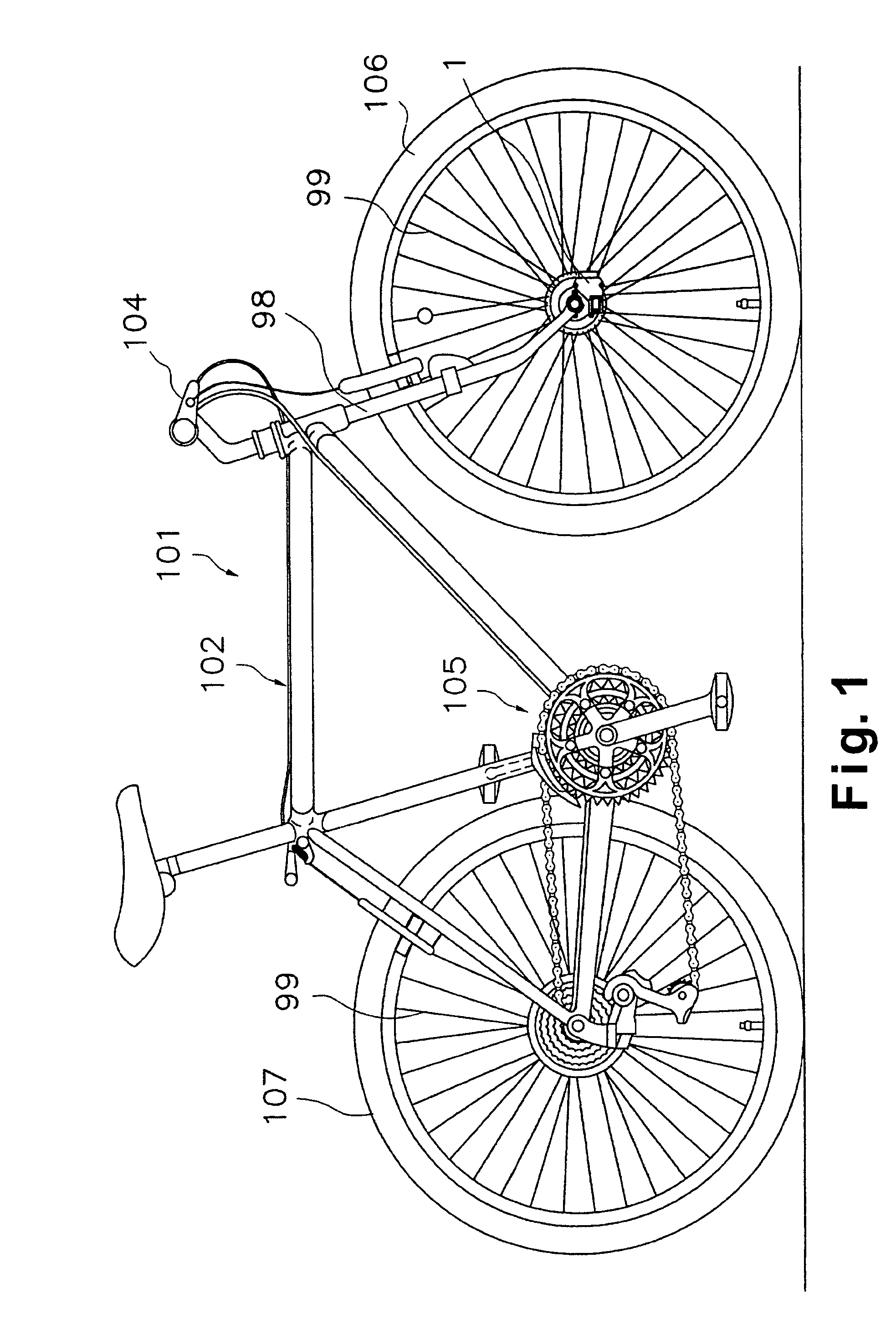 Bicycle hub with electricity generating mechanism and at least one lamp