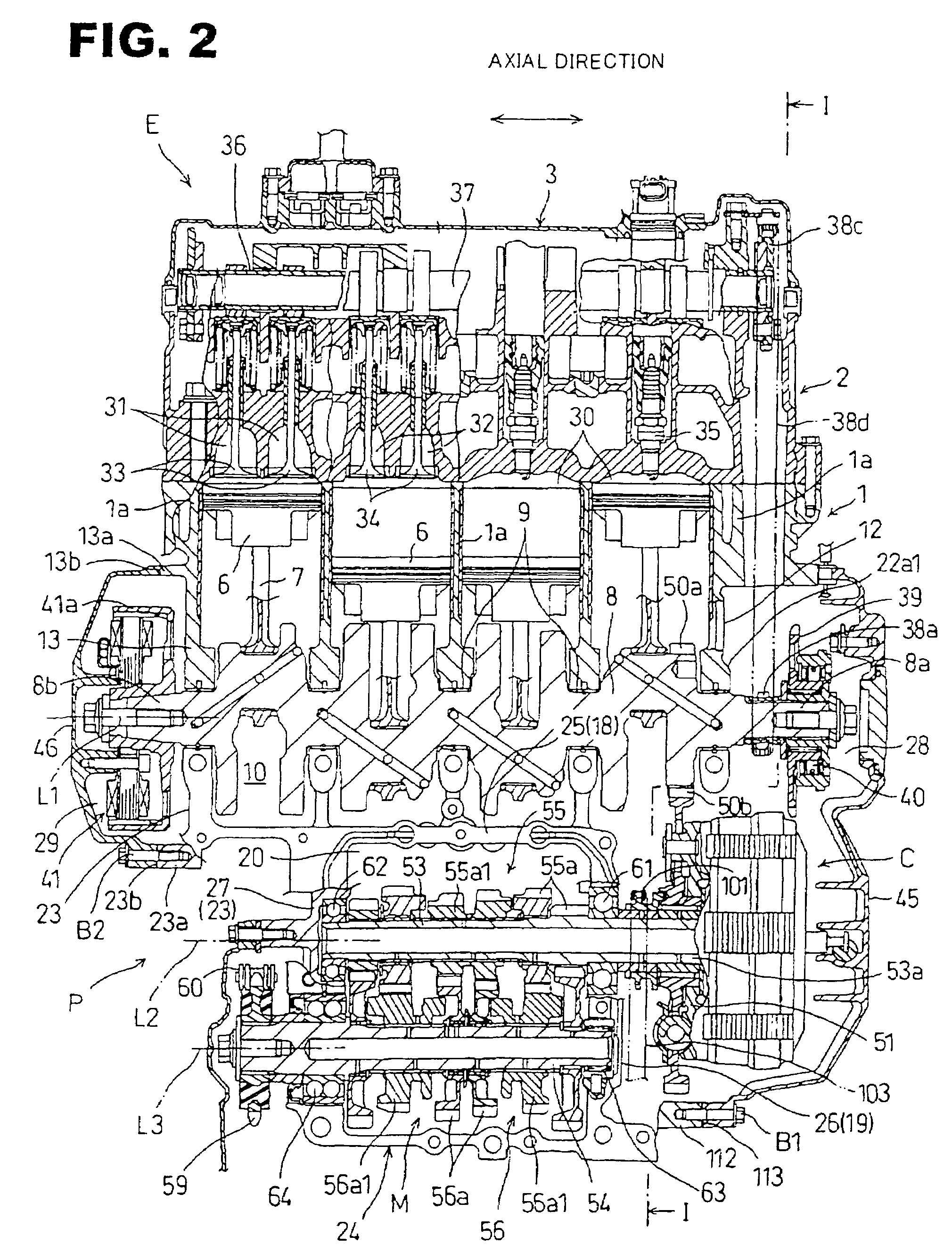 Power unit having crankcase to which auxiliary machine is fitted, and motorcycle having power unit