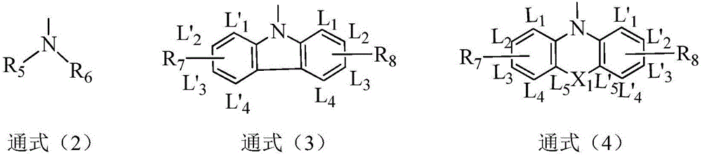 Organic electroluminescent device containing chemical compound with dibenzocycloheptene as its core and the application thereof