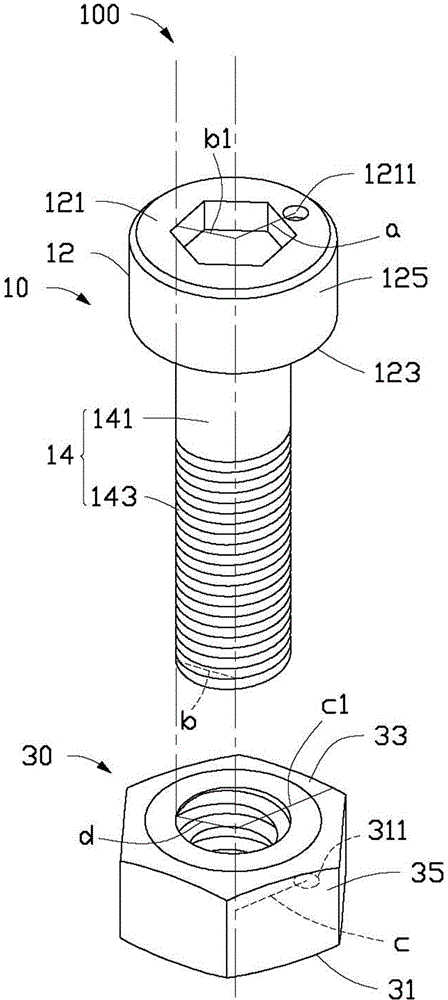 Threaded fastener and screwing method thereof