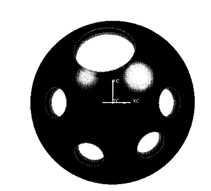 Numerical-control processing method of multi-space hole welding groove on large-scale spherical space curved surface