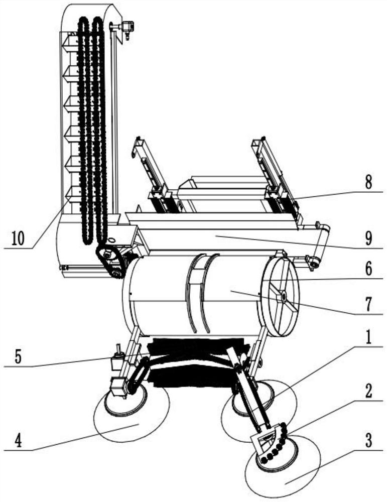 A fruit harvester using a picking device and its collecting method