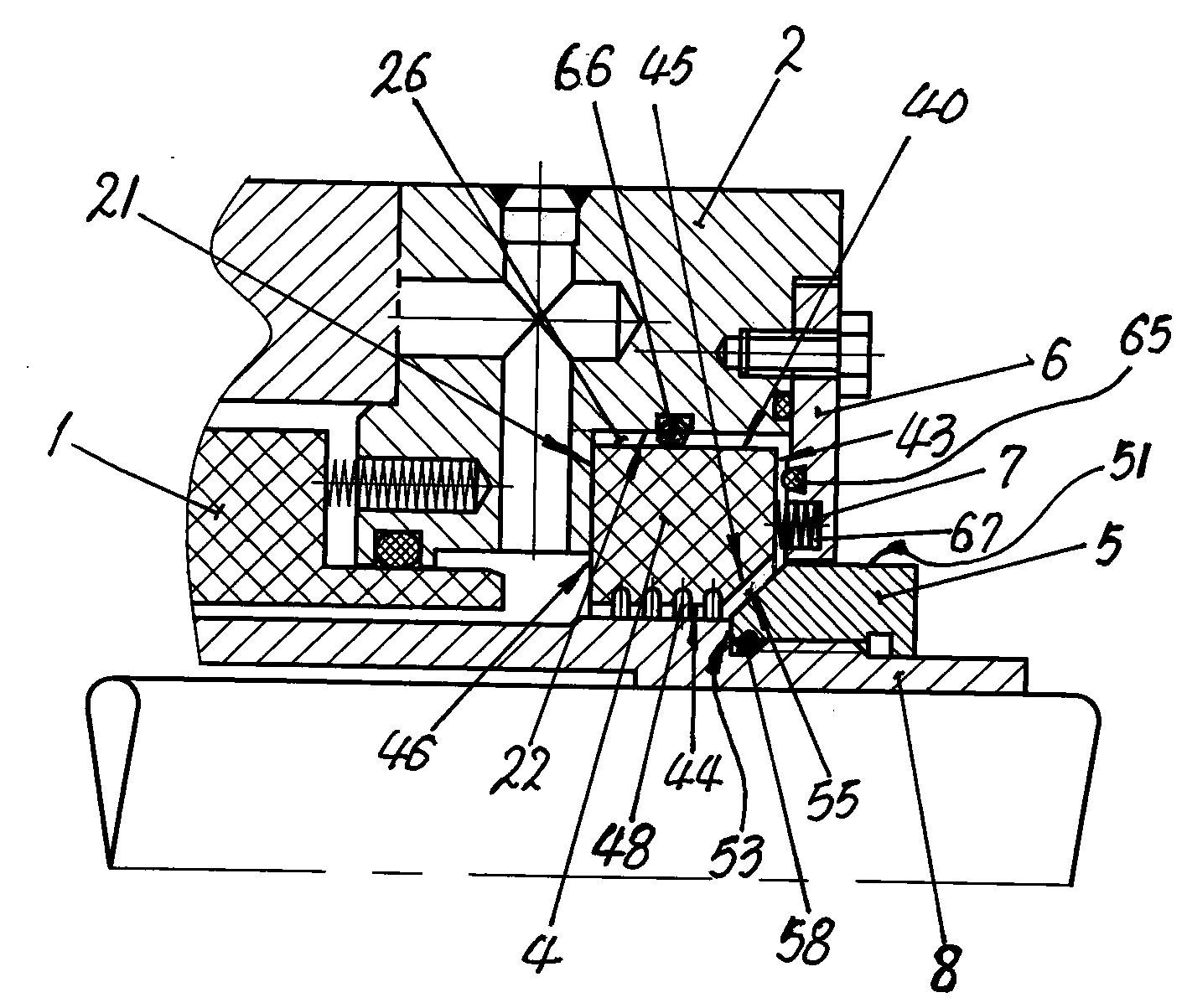 Security sealing device and application for pumps