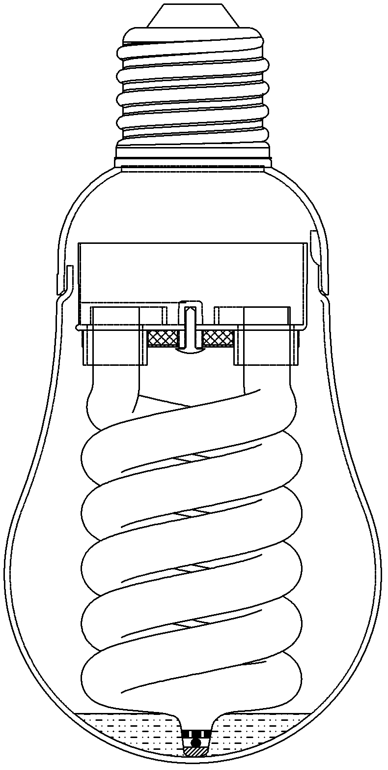 Quick-start cover-type energy-saving fluorescent lamp