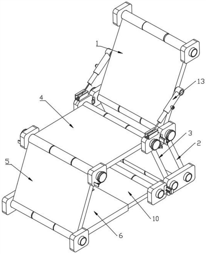 Plate shaft type multifunctional chair and construction method thereof