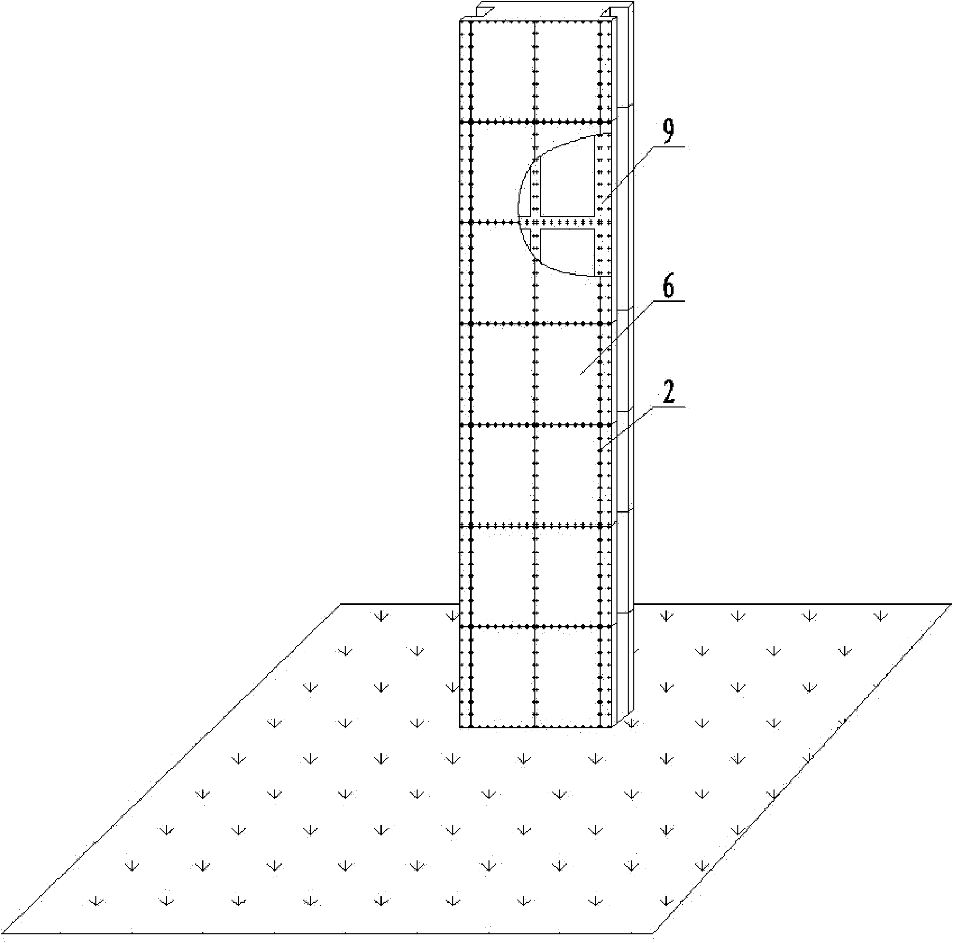 Invisible connected composite plate curtain wall