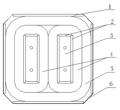 Amorphous alloy plane stepped iron core and manufacturing method thereof