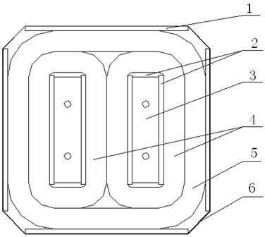 Amorphous alloy plane stepped iron core and manufacturing method thereof