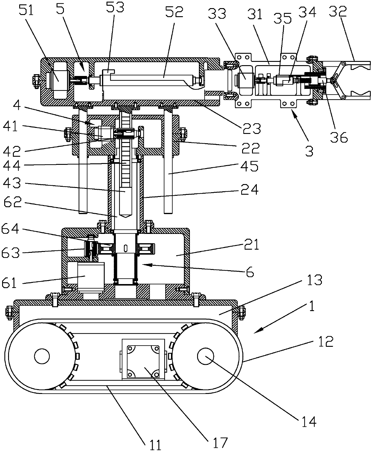 High-precision small storage robot applicable to large space carrying