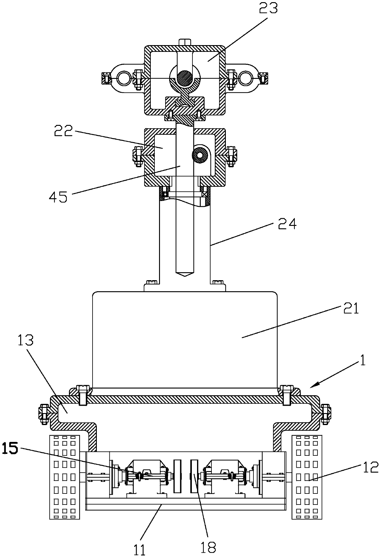 High-precision small storage robot applicable to large space carrying