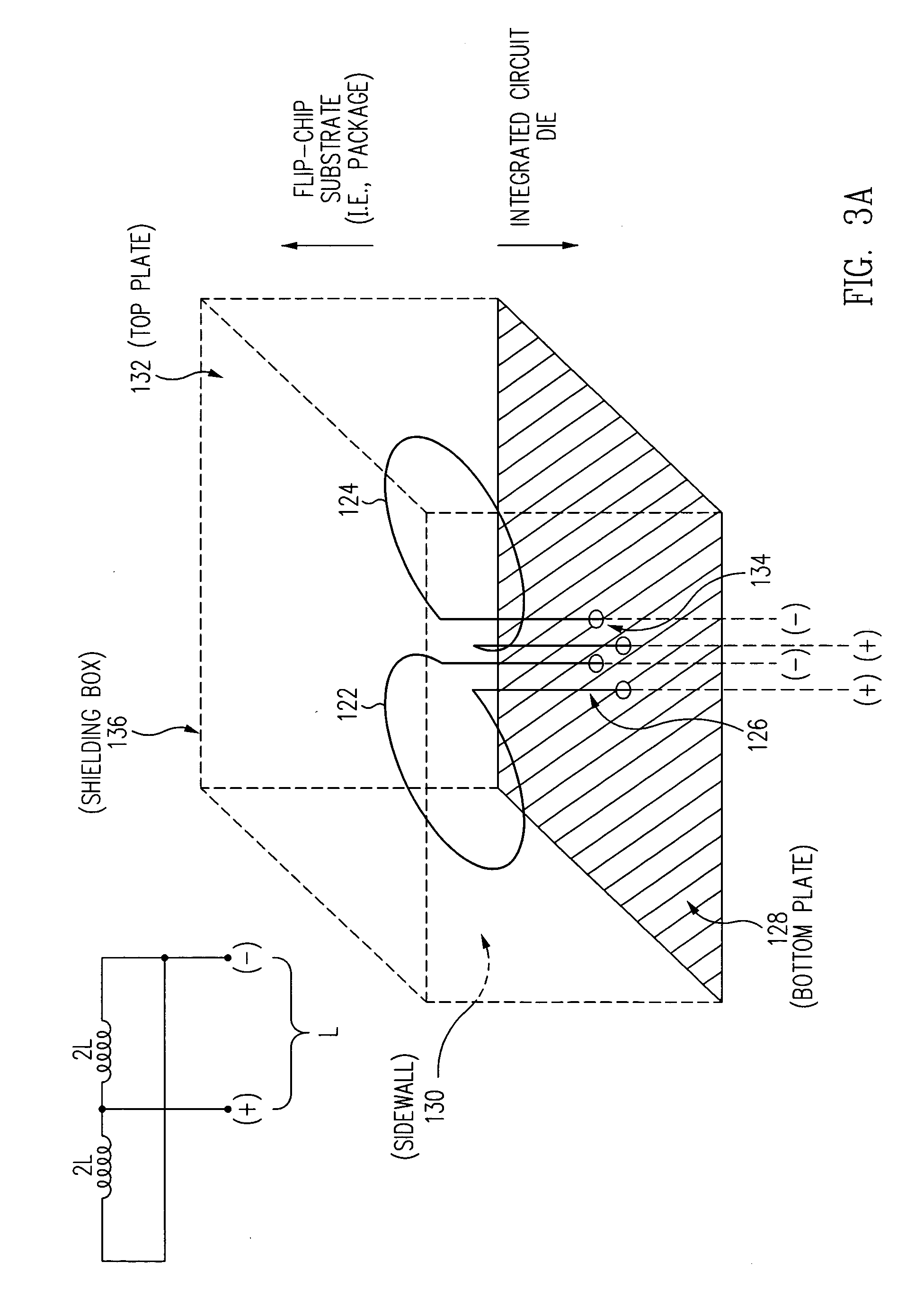 Integrated circuit package configuration incorporating shielded circuit element structure