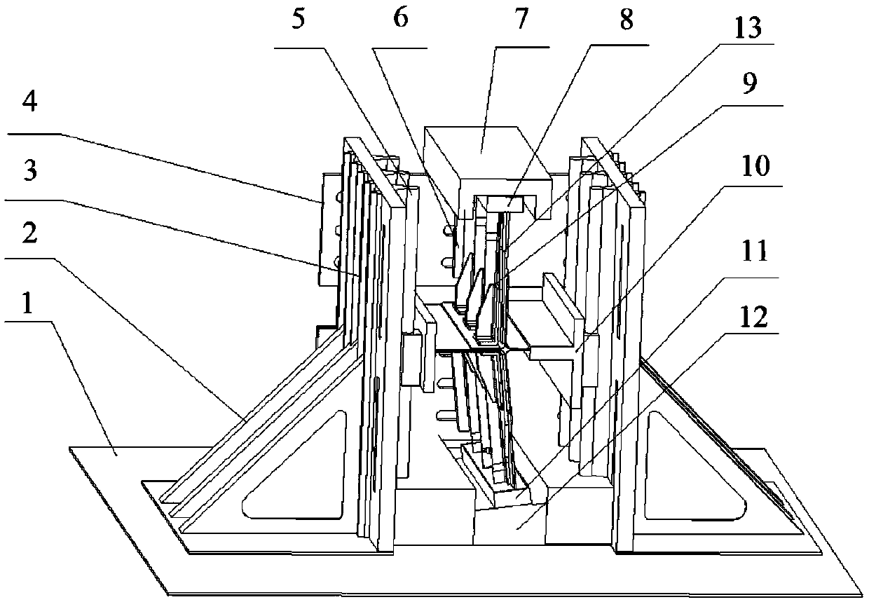 Vertical compression test device suitable for bending large panels