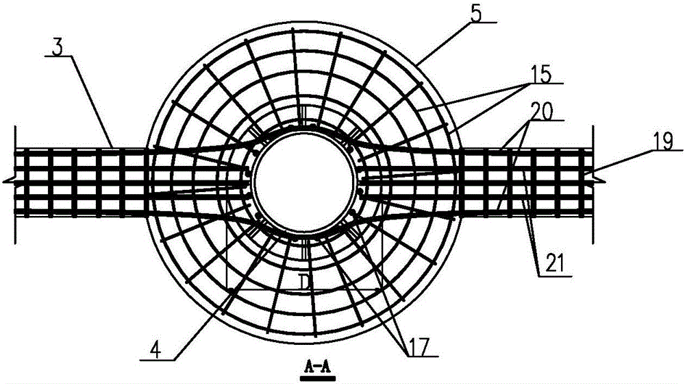 Switching joint of upper-layer concrete column and lower-layer concrete filled steel tubular column and implementation method