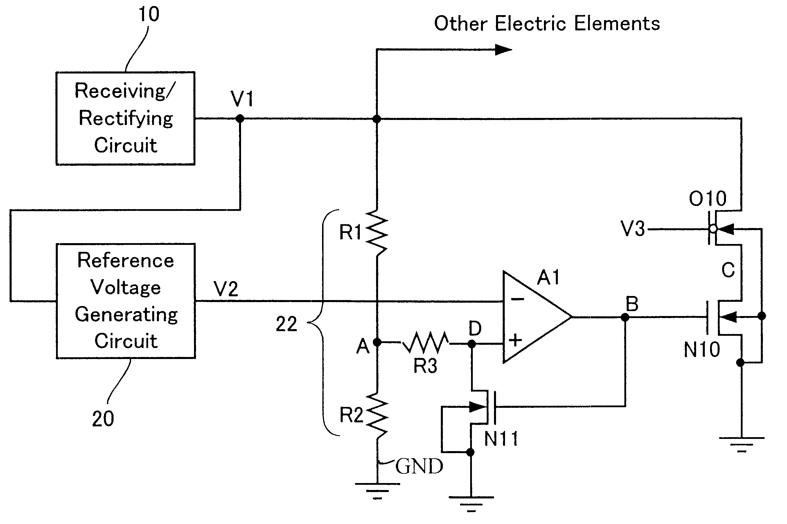 Noncontact interface circuit and method for clamping supply voltage therein