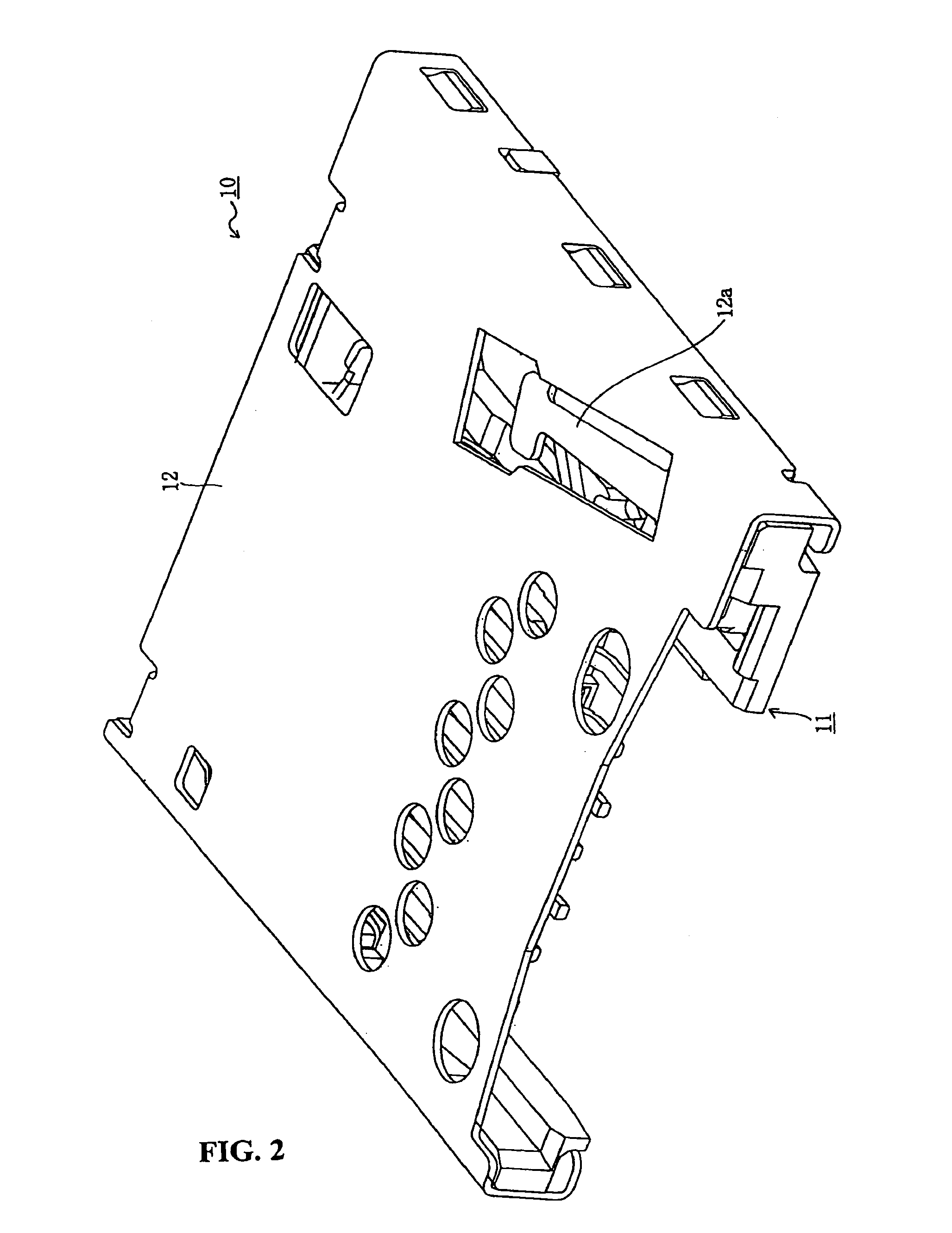 Card connector with double cam