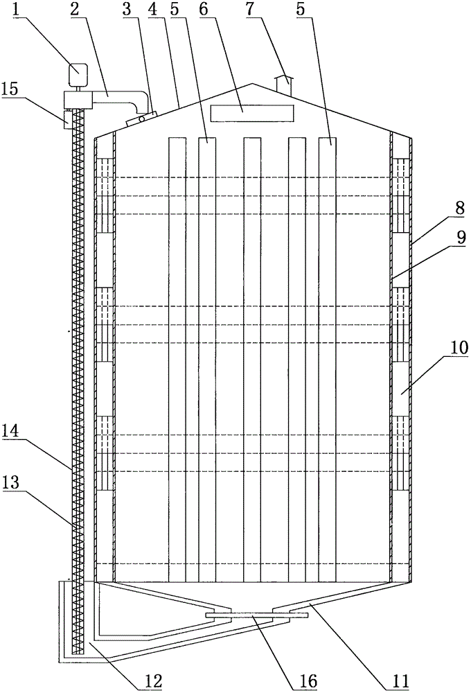 Air drying grain bin