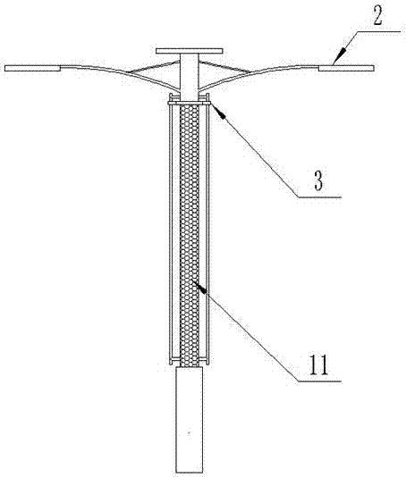 Self-cleaning street lamp with effects of absorbing haze, inhibiting bacteria and purifying air