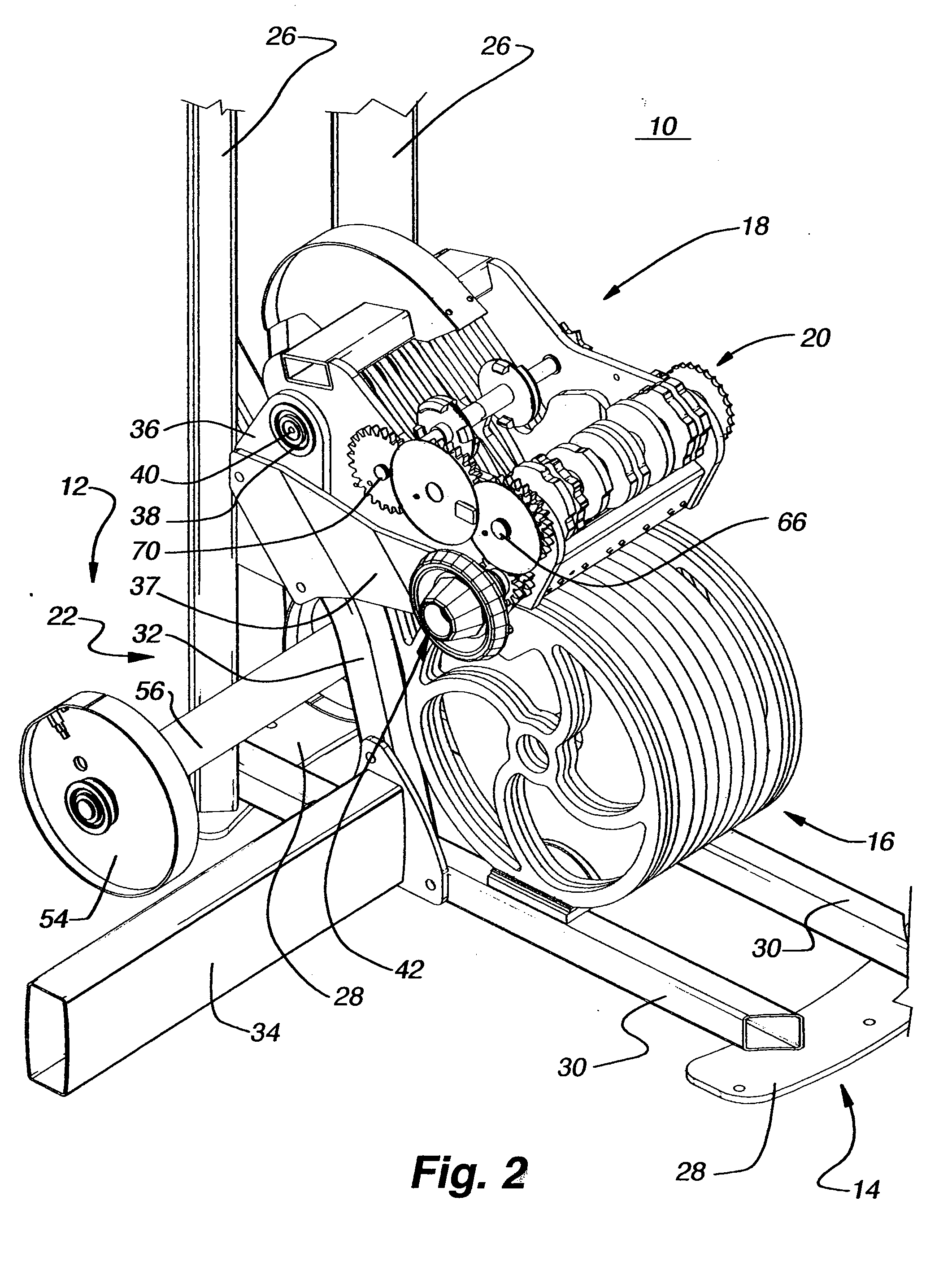 Exercise machine having rotatable weight selection index