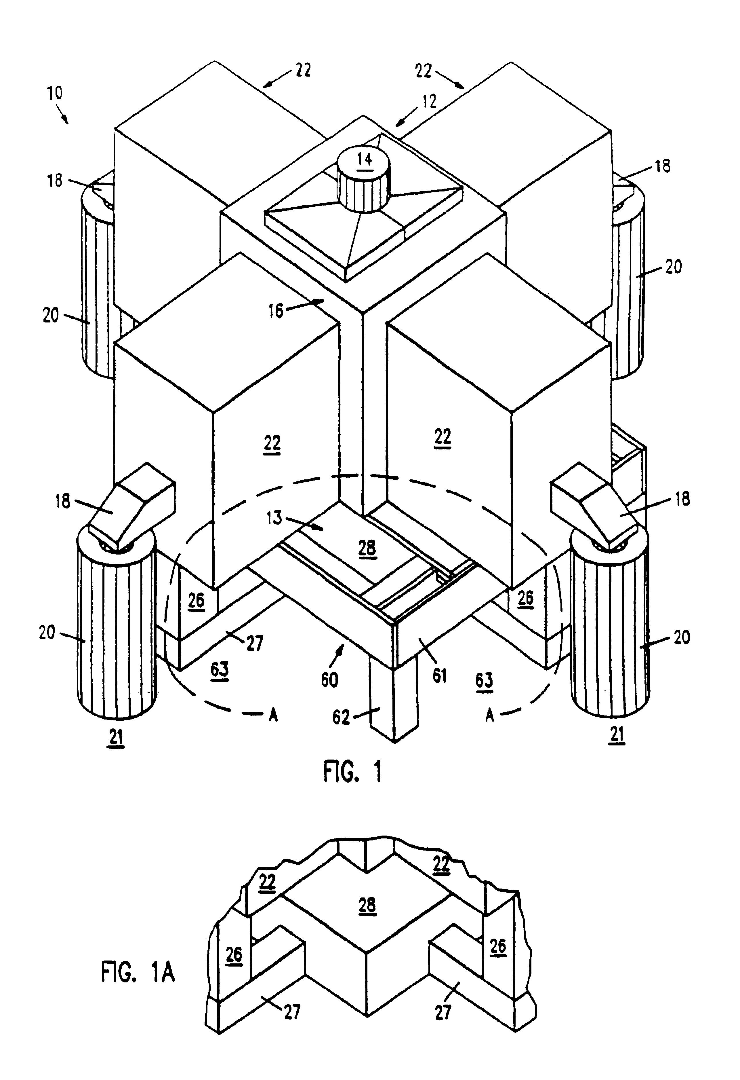 Guideless stage with isolated reaction stage