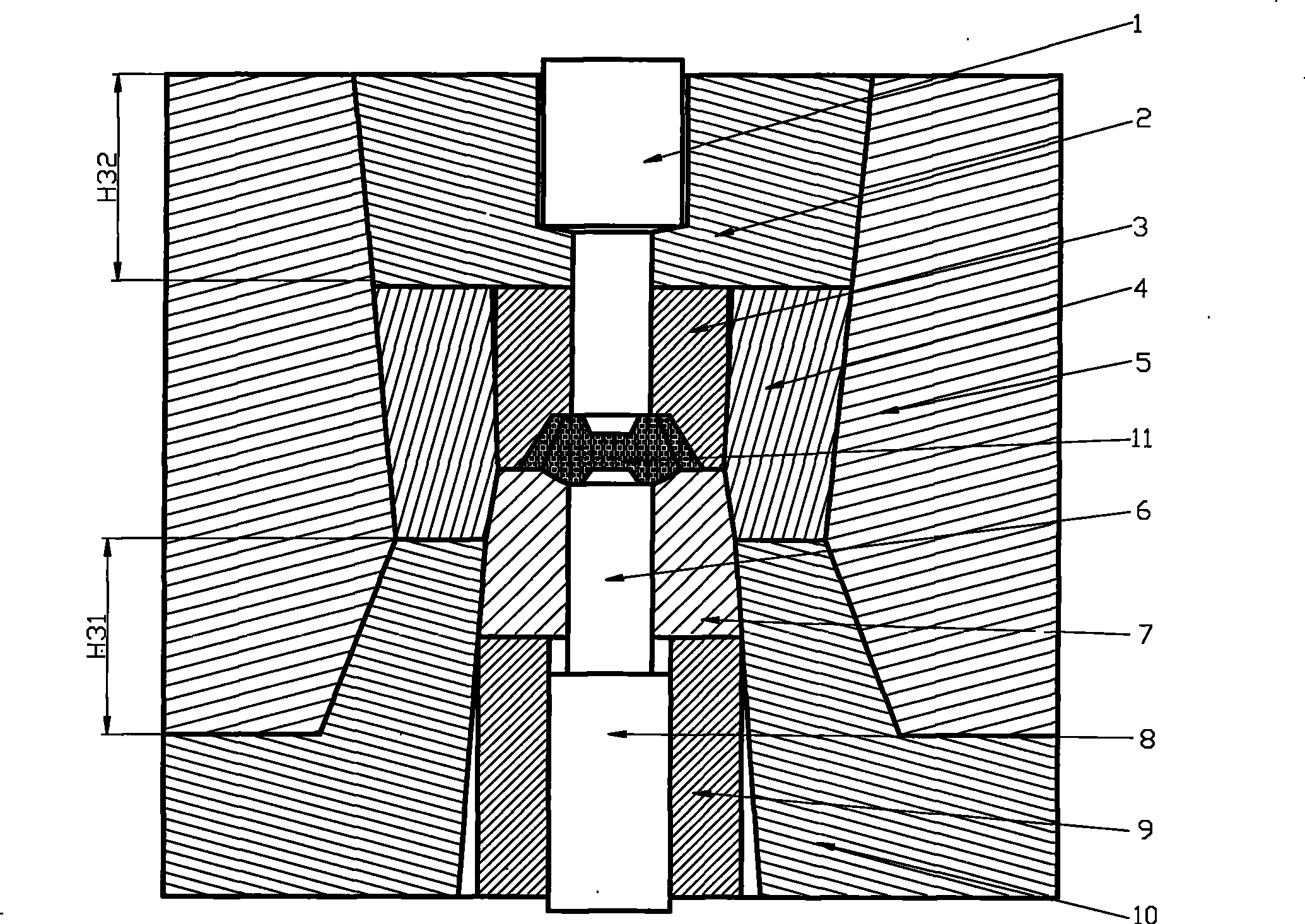 Differential gear forming die