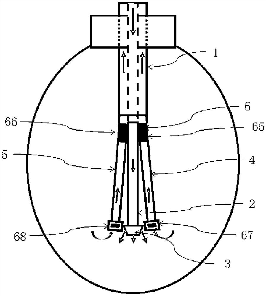 Tool and method for cleaning insoluble matter at the cavity bottom of salt cavern gas storage