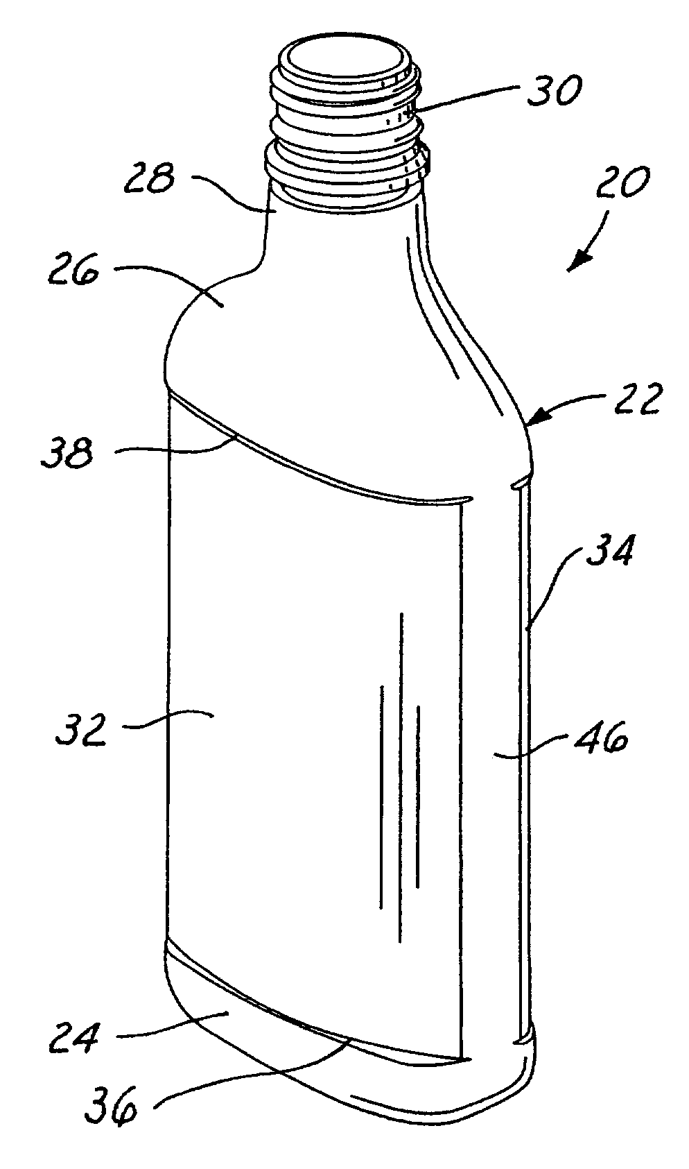 Molded plastic flask