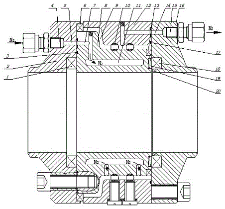 Rotating joint special for ultra-low temperature fluid loading arm