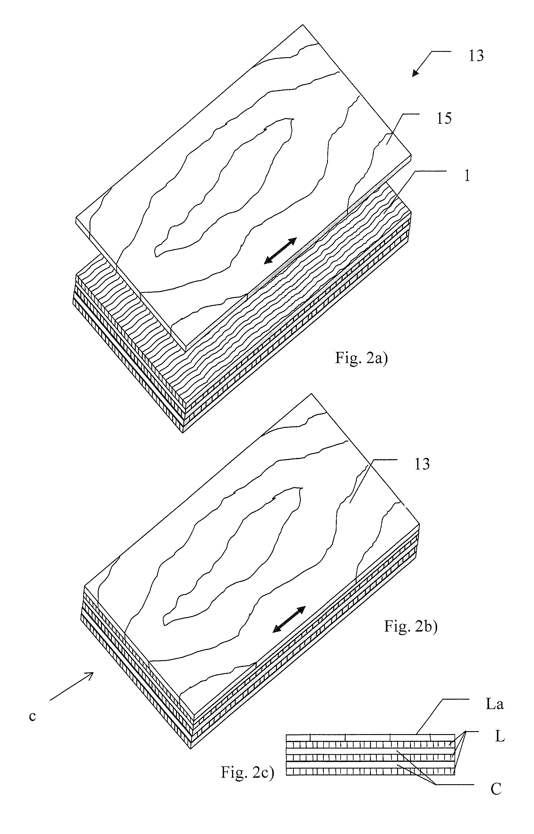 Multi-ply platforms and panels using such a platform