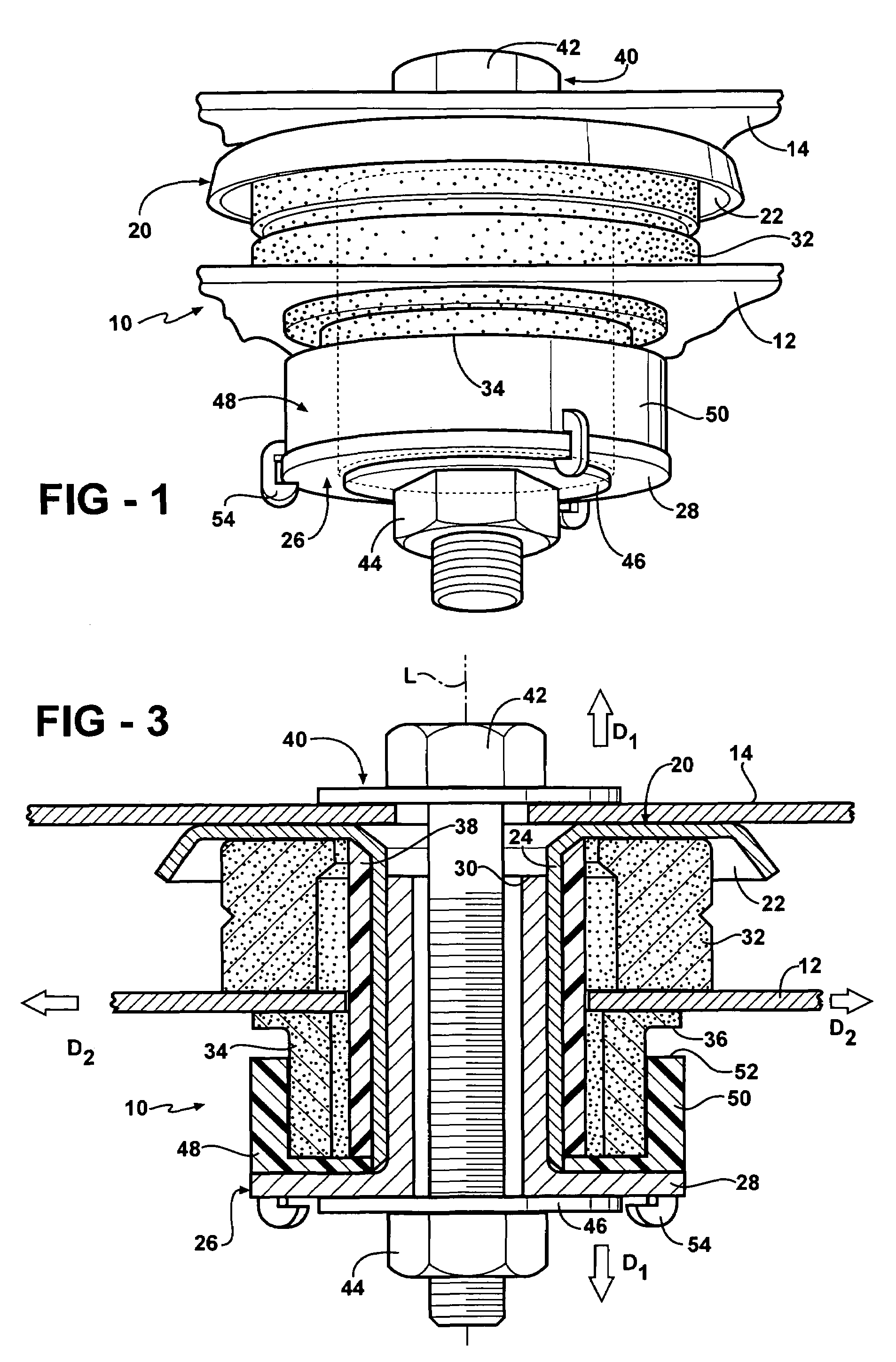 Vehicle body mount assembly