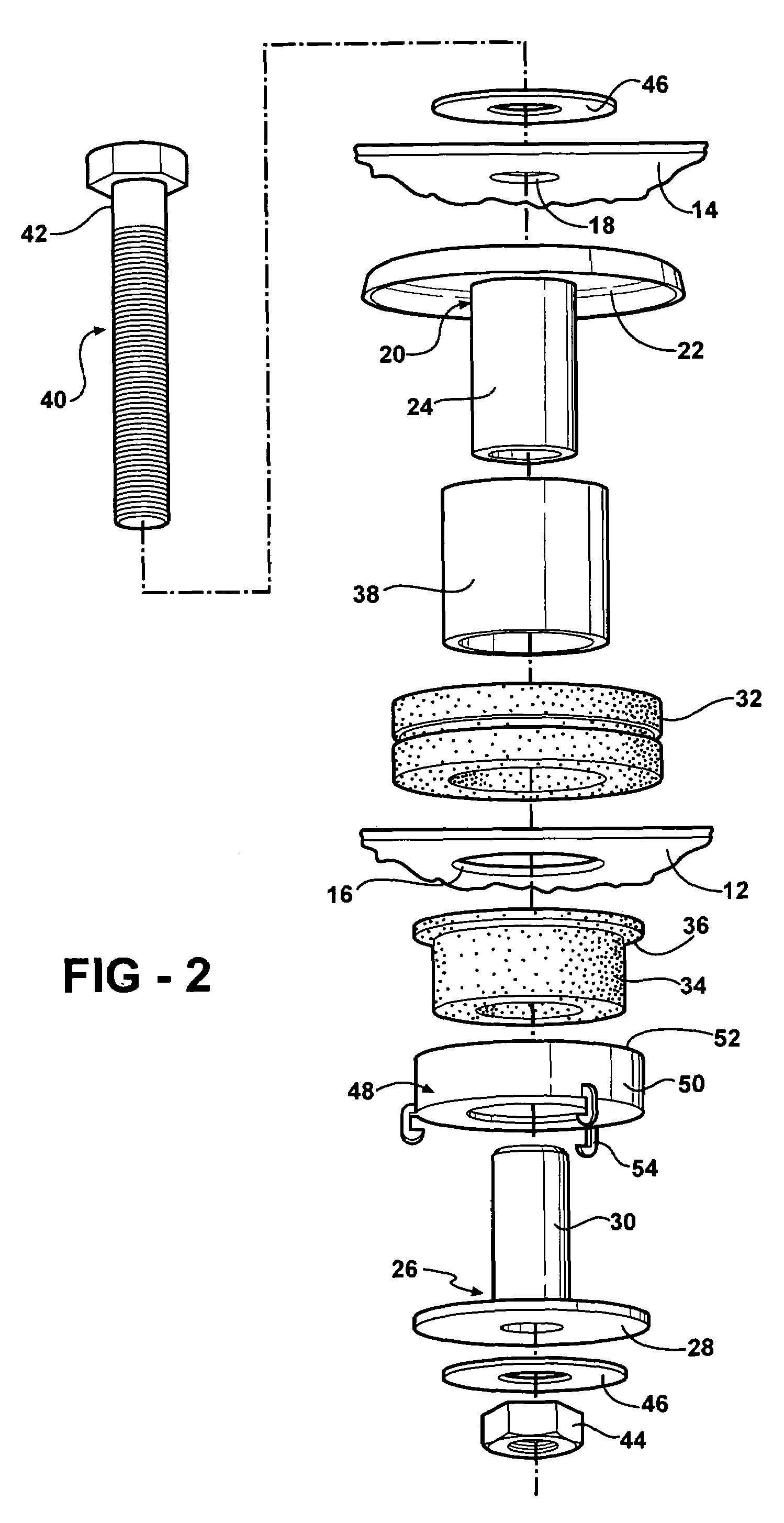 Vehicle body mount assembly