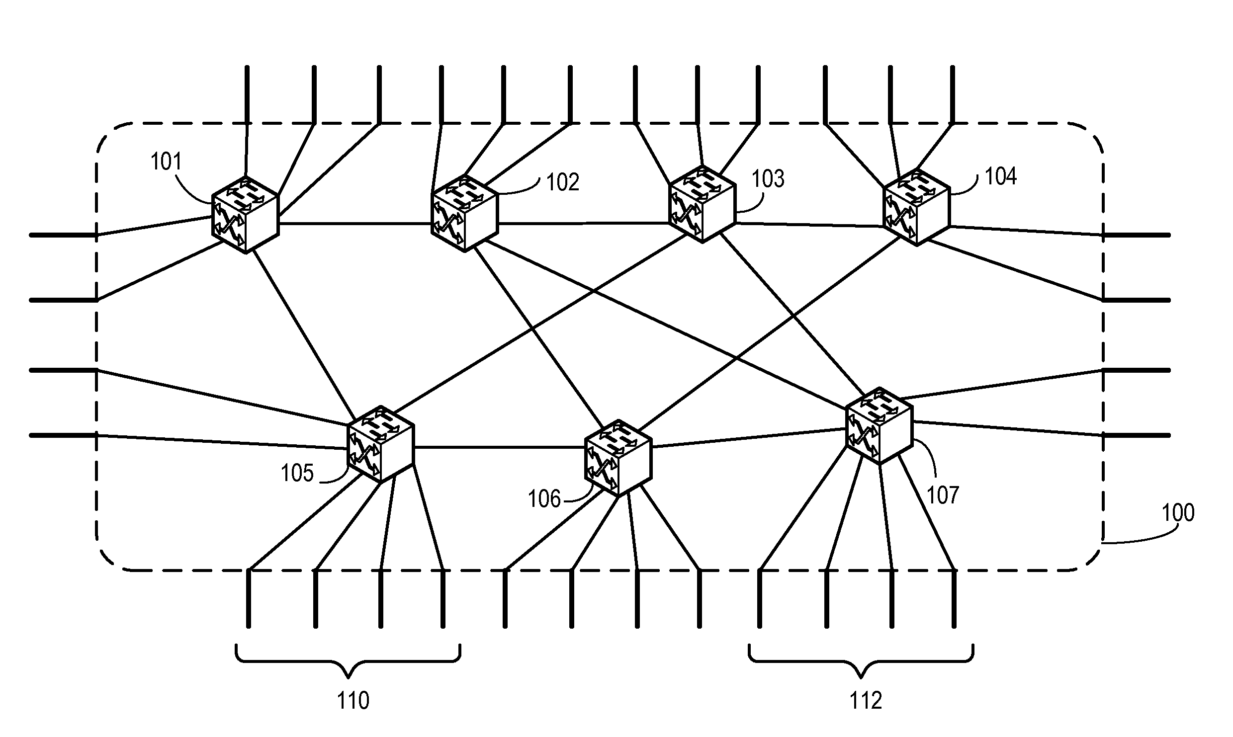 Traffic management for virtual cluster switching