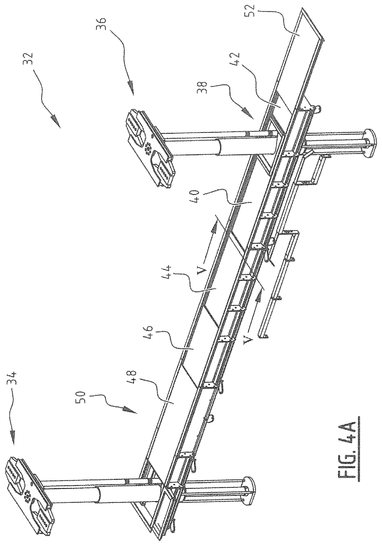 Modular pit structure for a lifting system, such lifting system and method for building such pit structure