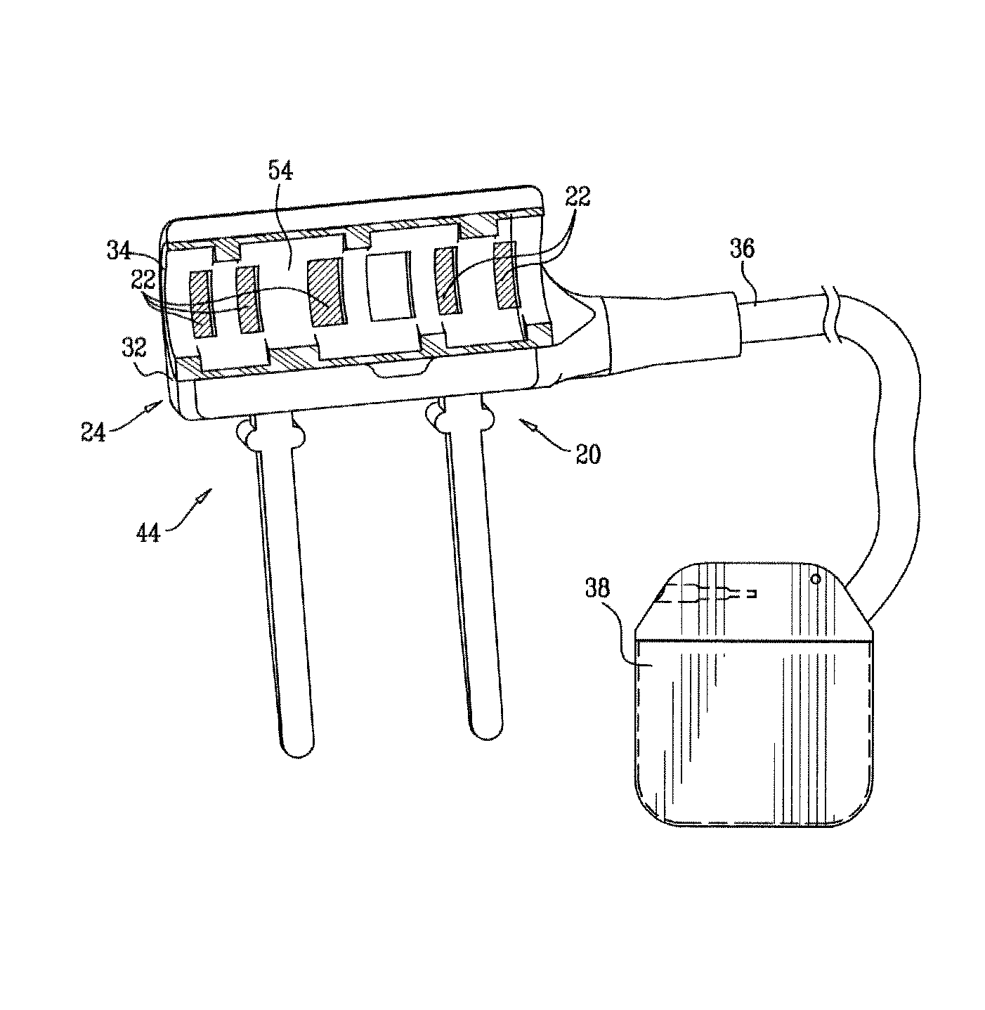 Electrode cuff with recesses