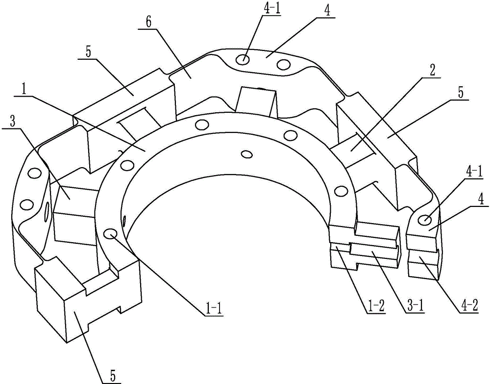 A cross-beam type six-dimensional force sensor elastic body