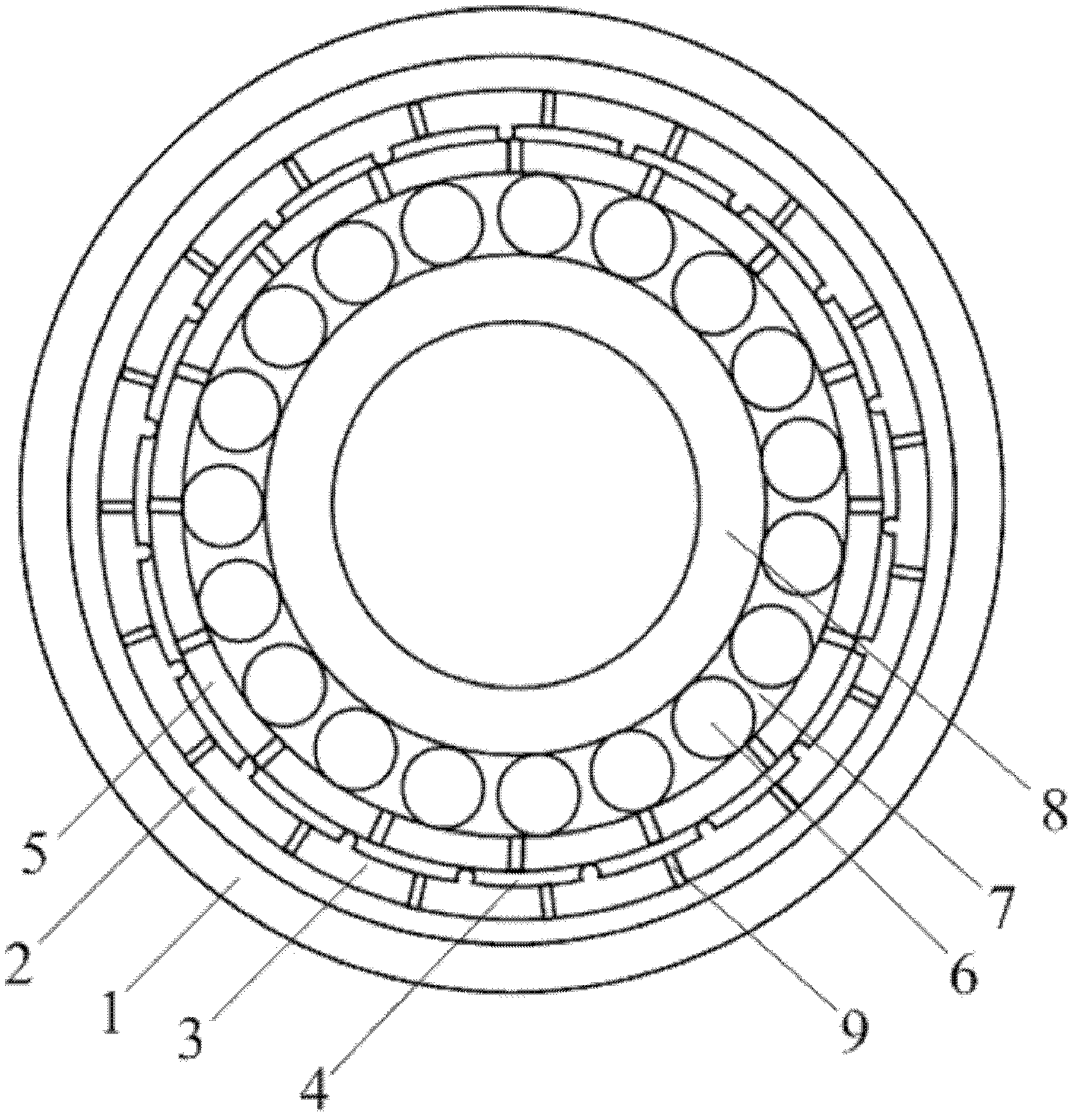 Liquid lubricating system specially used for high-speed bearing