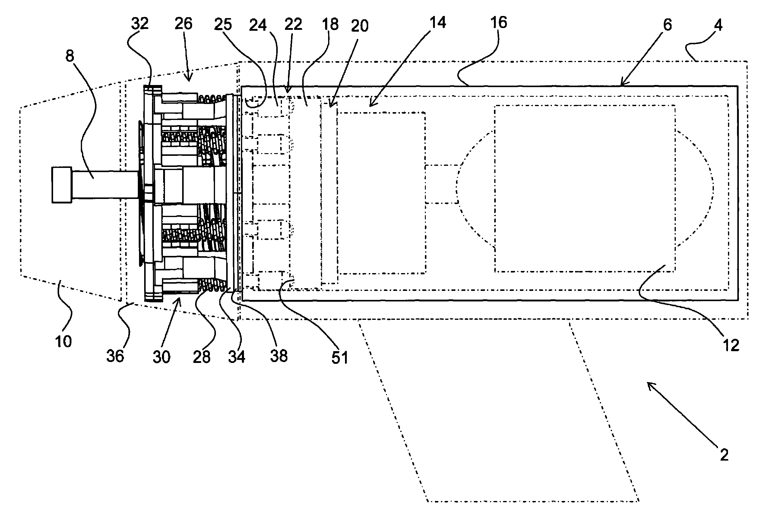 Power tool with a slip clutch