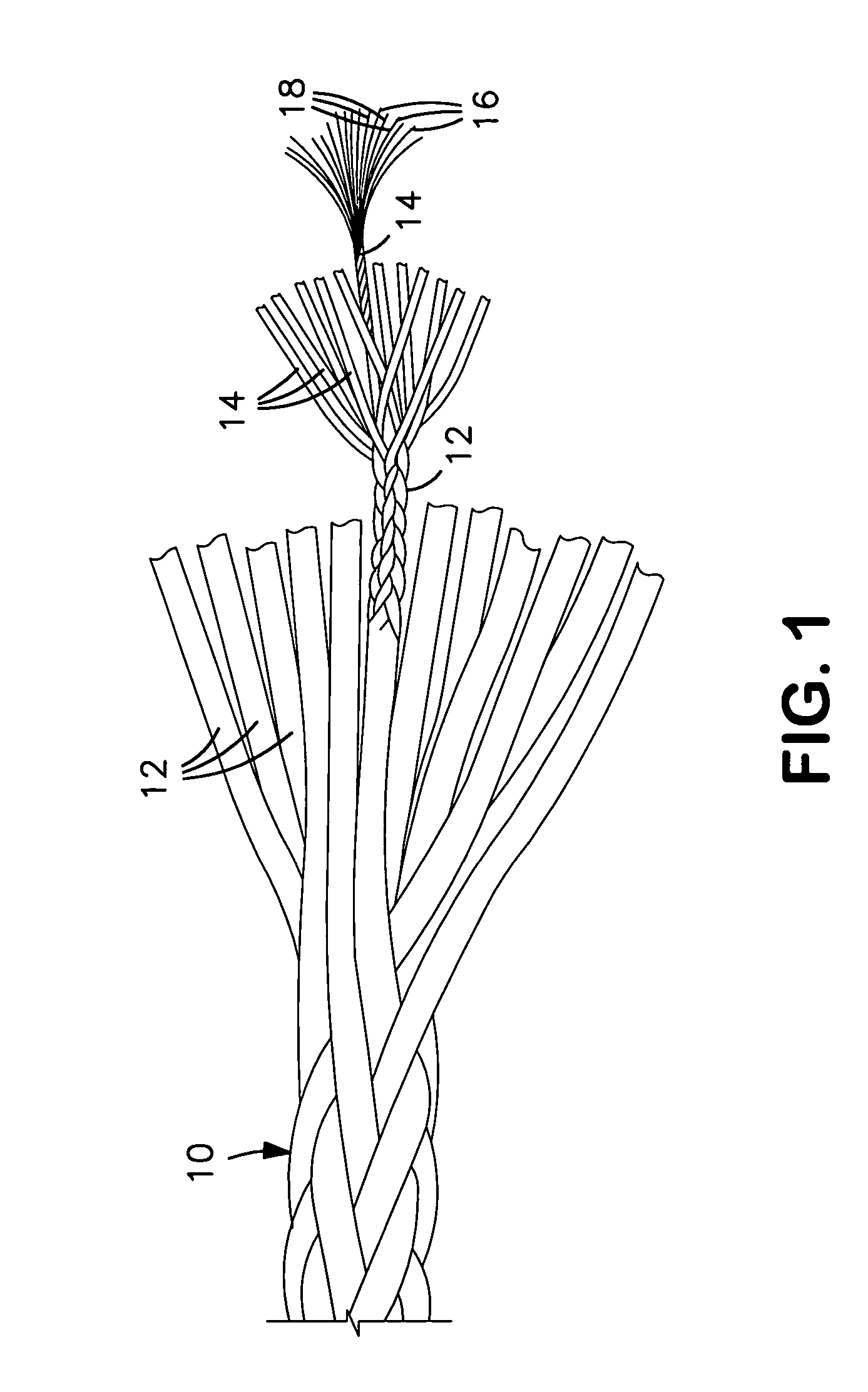 Fluoropolymer fiber composite bundle