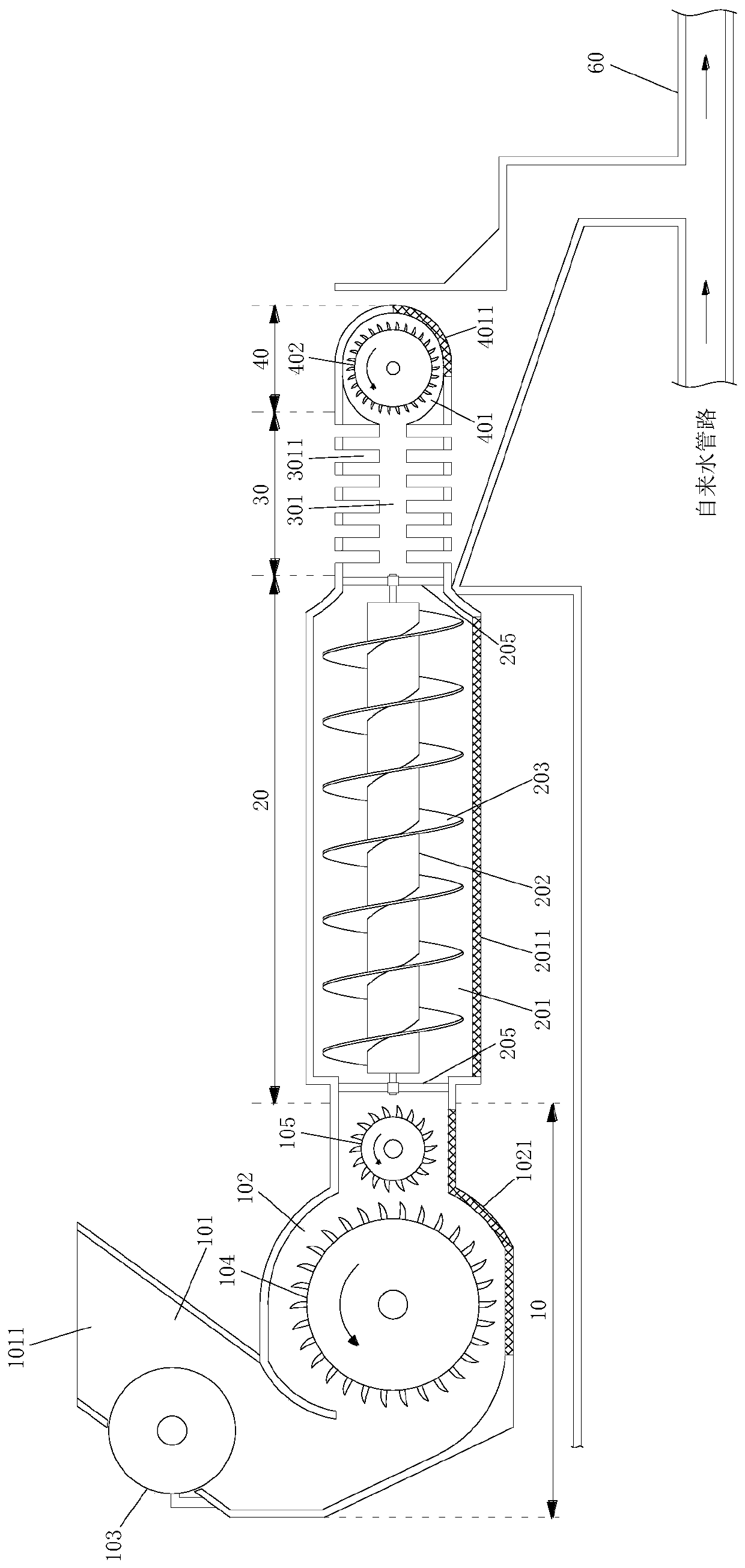 Plastic garbage crushing device