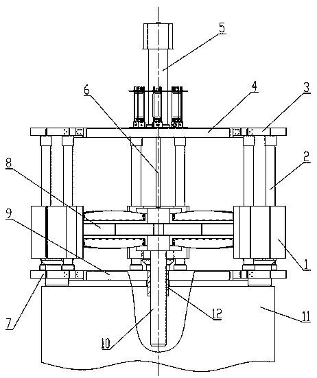 Split type hydraulic pile hammer