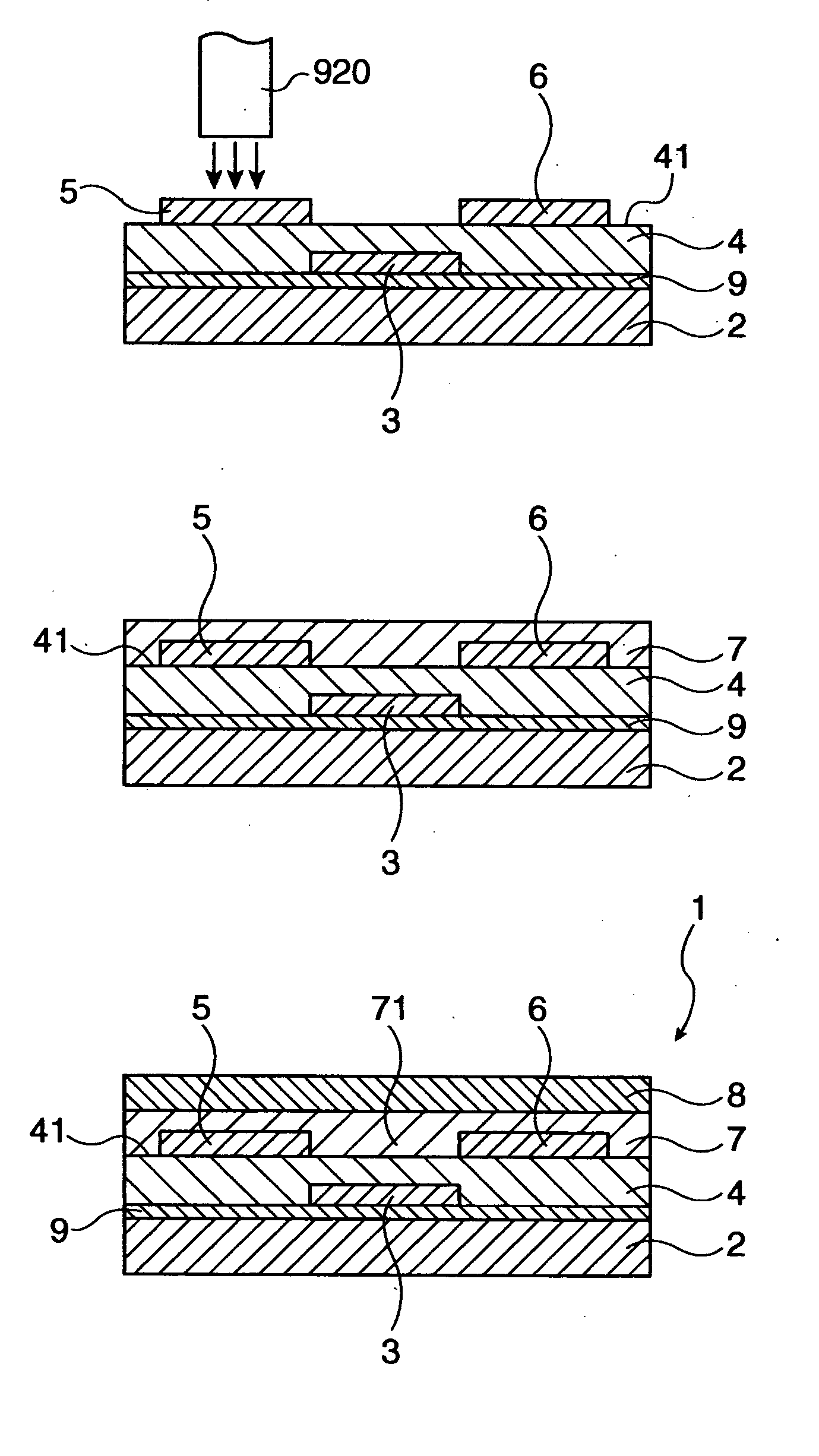 Thin-film transistor, method of producing thin-film transistor, electronic circuit, display, and electronic device