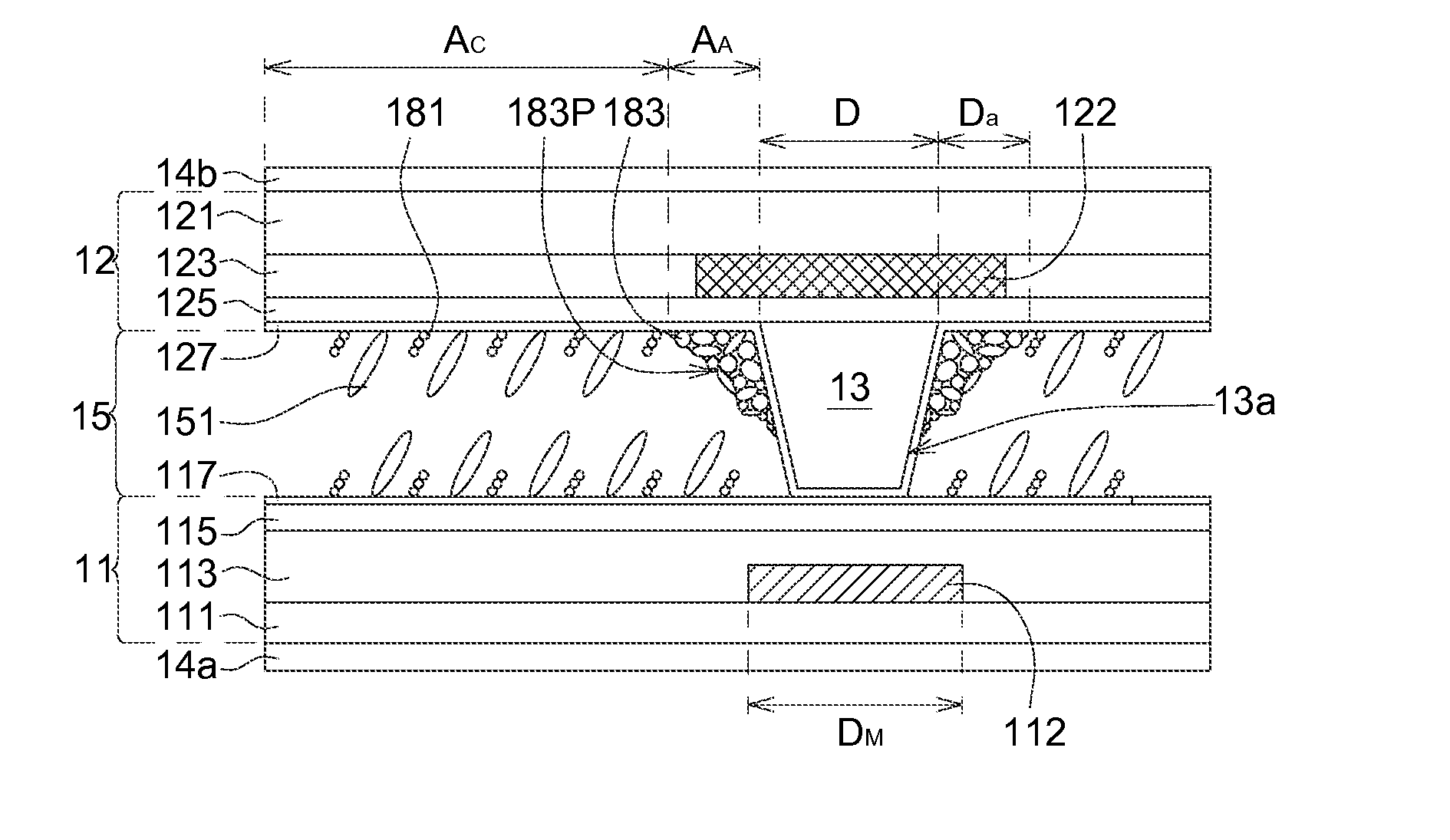 Display panel with agglomerates